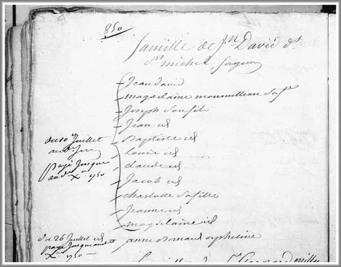  Census 1749-1750